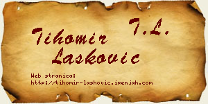 Tihomir Lasković vizit kartica
